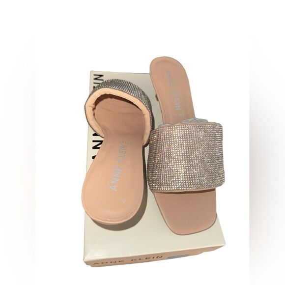 Anne Klein NIB Layda Crystal Slide Sandals Size 8 - Picture 8 of 9